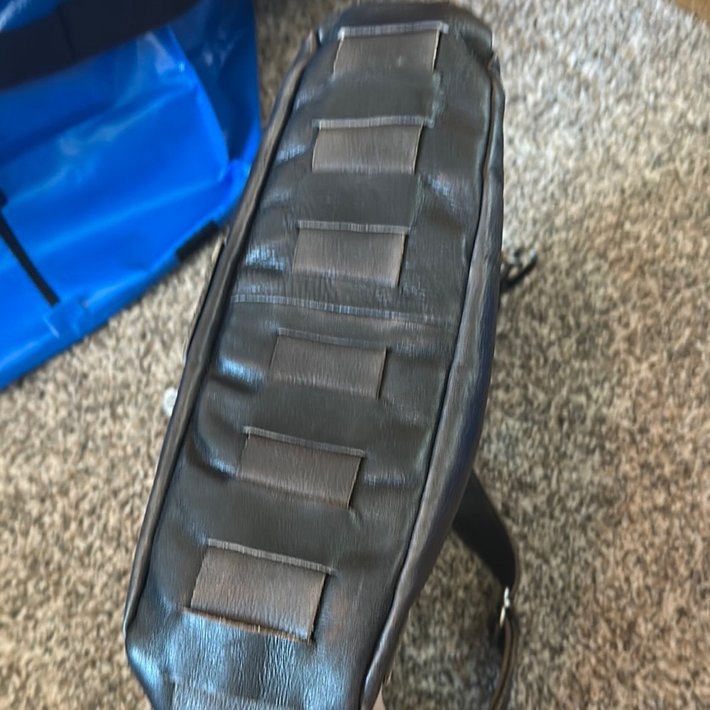 Bed Stu Black Woven Leather Shoulder Bag - Picture 10 of 16